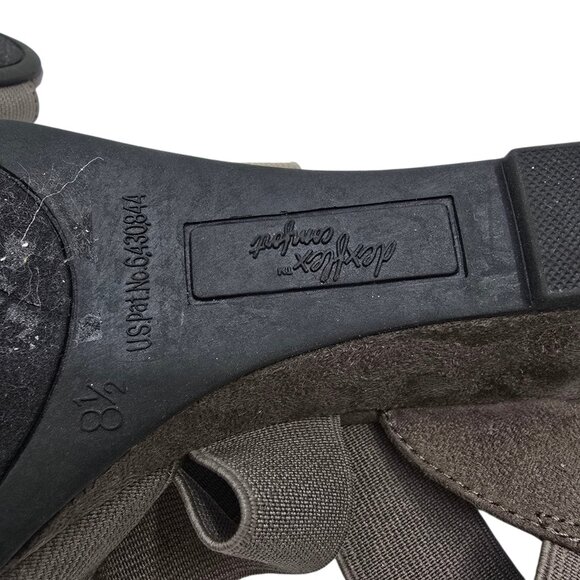 Women's Dexflex Comfort Grey Wedge Open Toe Slingback Shoes Size 8.5 - Picture 8 of 8